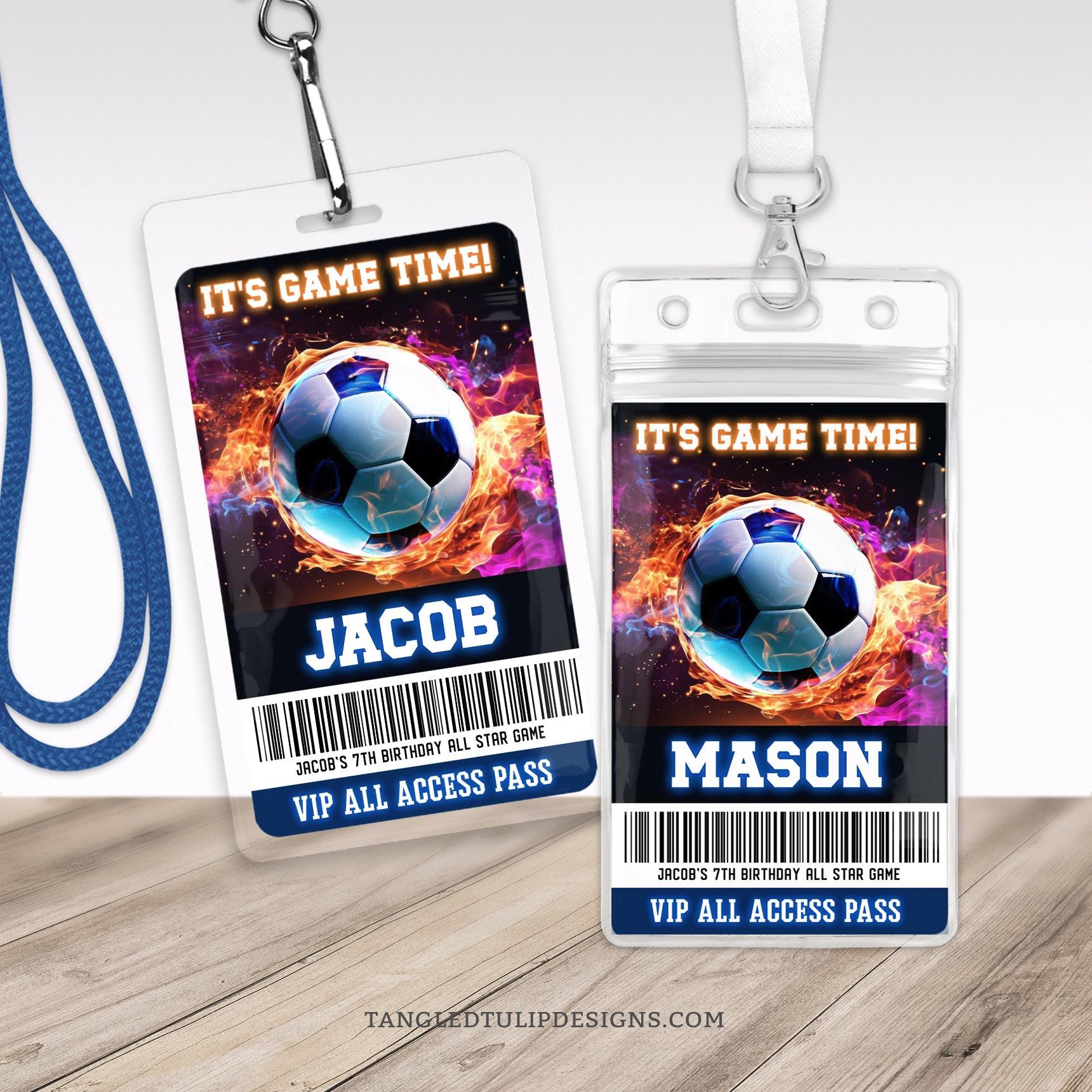 Soccer VIP Badge | Soccer Birthday All Access Pass Name Badge