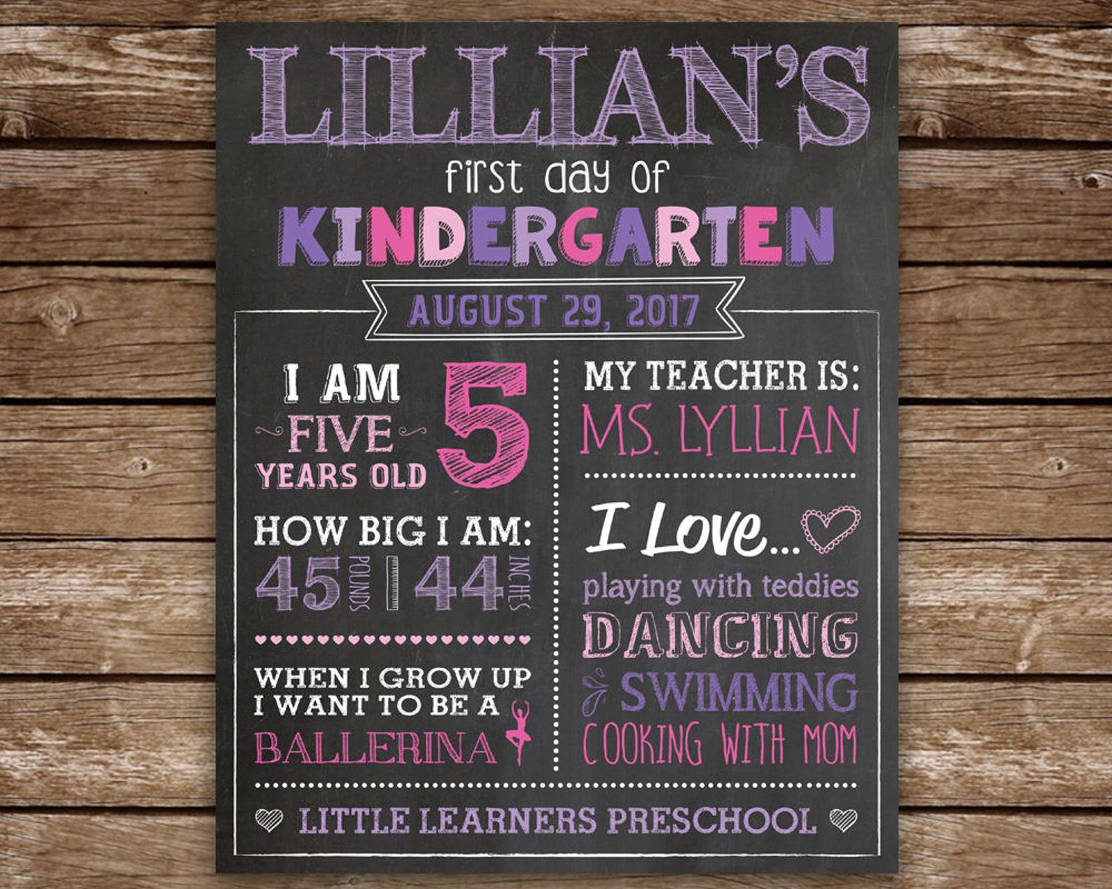 First Day of School Chalkboard Printable First Day of School - Etsy