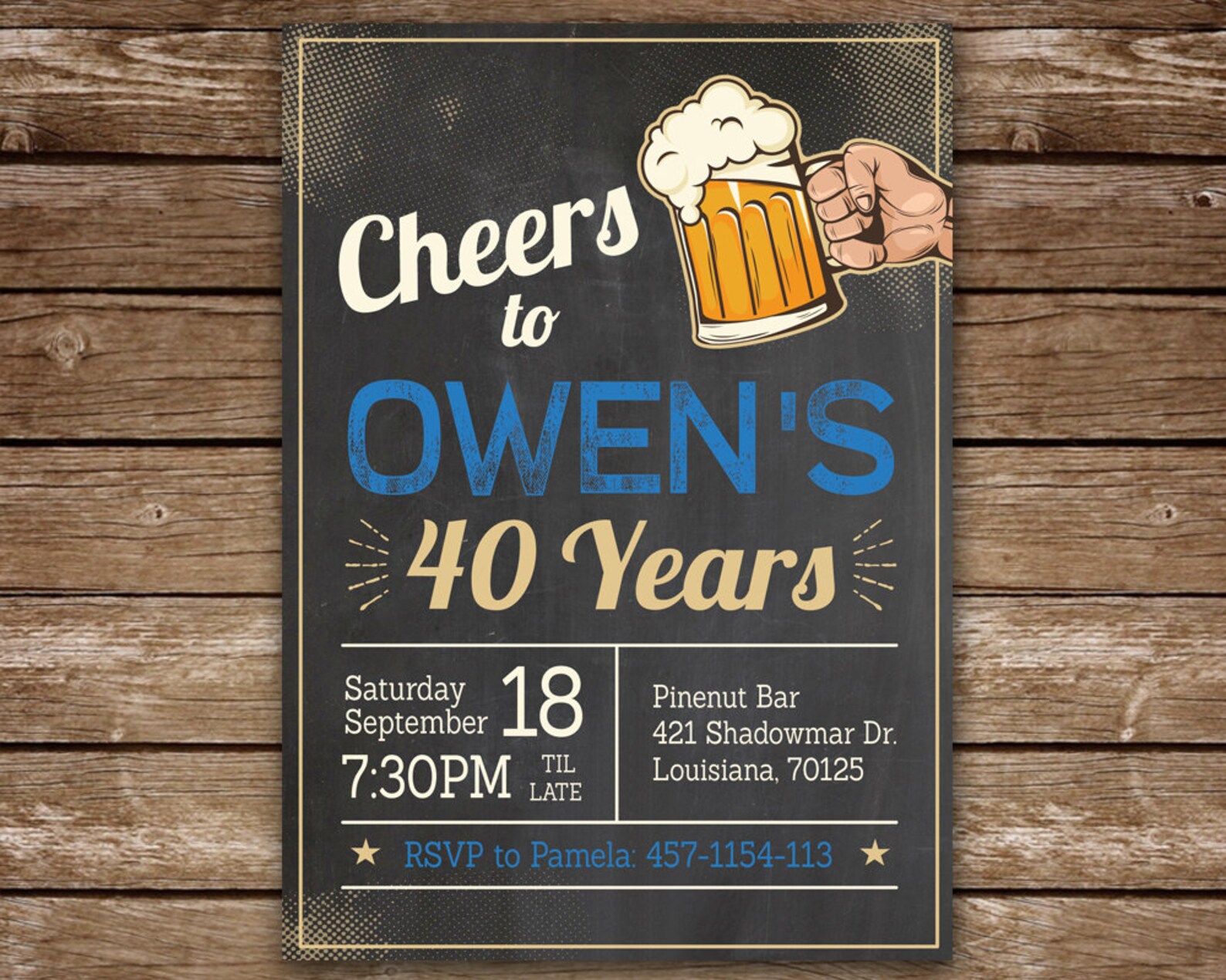 Cheers und Bier bis 40 Jahre Printable laden 40. Geburtstag Etsy