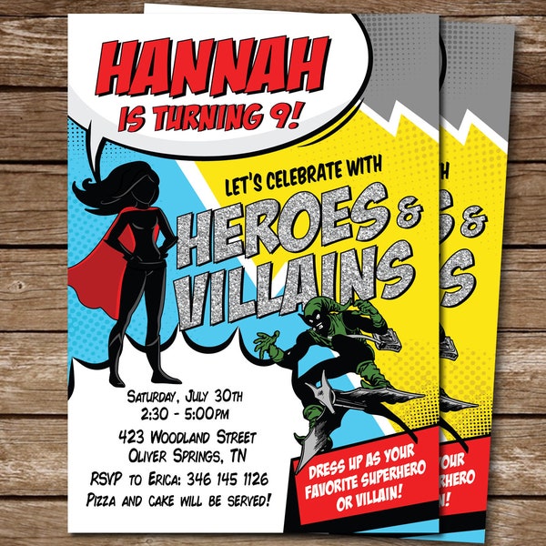 Heroes and Villains - Etsy