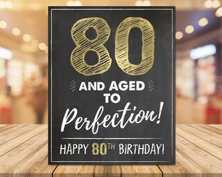 Sottobicchiere Umoristico 80° Compleanno - Blu - Calcolo Età In Anni, Giorni, Ore, Minuti E Secondi