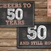 50th Birthday Signs, 50 Sucks, 50 Rocks, 50 and Still Hot, Cheers to 50 ...