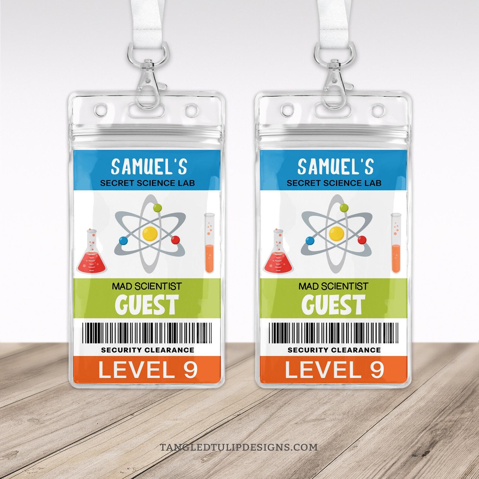 Science Birthday VIP Badge | VIP Mad Scientist Name Badge | Editable ...