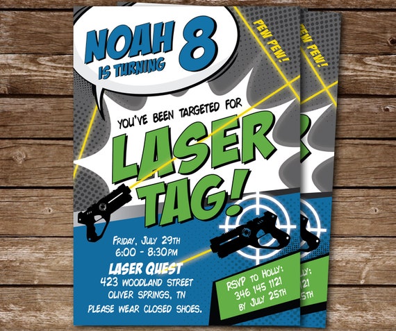 Free Party Printables Laser Tag