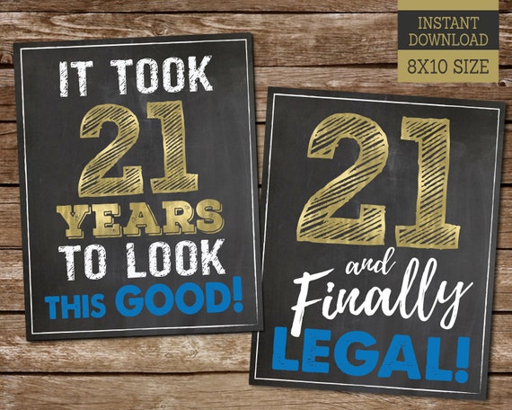21st birthday signs for guys deals