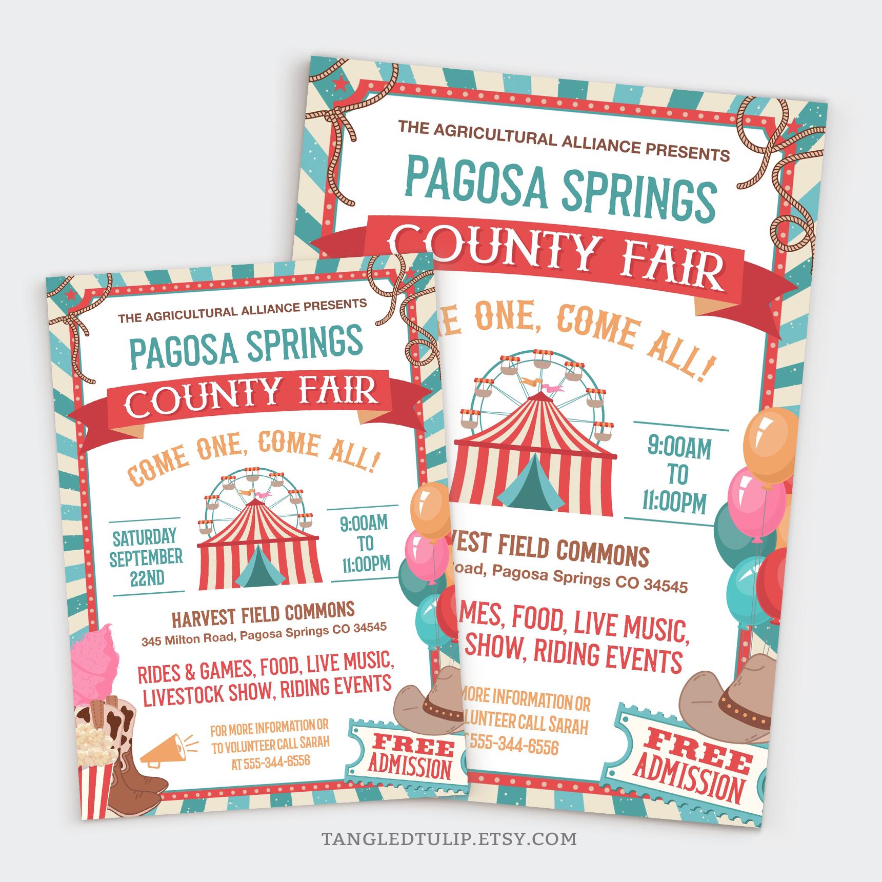 Fair Poster Examples County Fair Poster Ideas