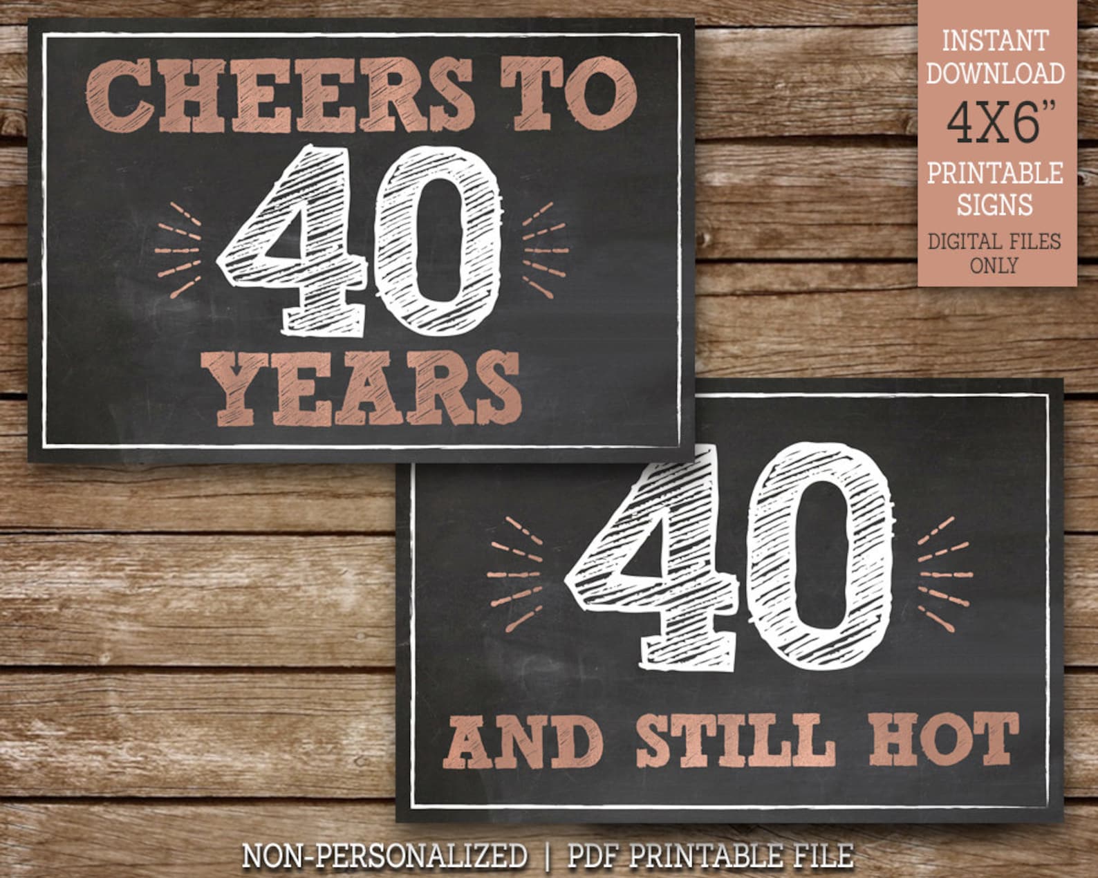 40th Birthday Signs 40 Sucks 40 Rocks 40 Blows Cheers to - Etsy