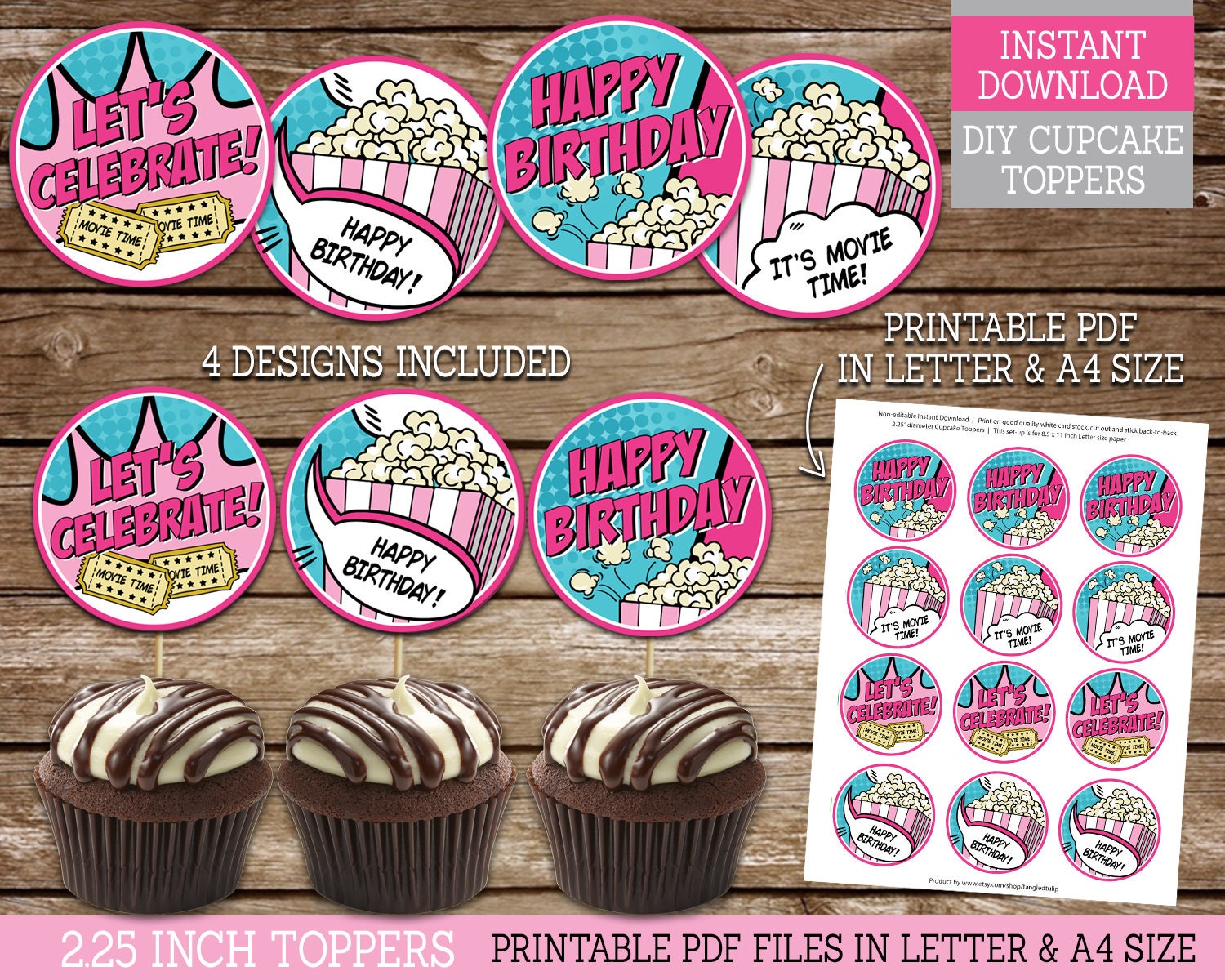 Greeting Cards Paper 7x5 inch Instant download Cards for Happy Birthday ...