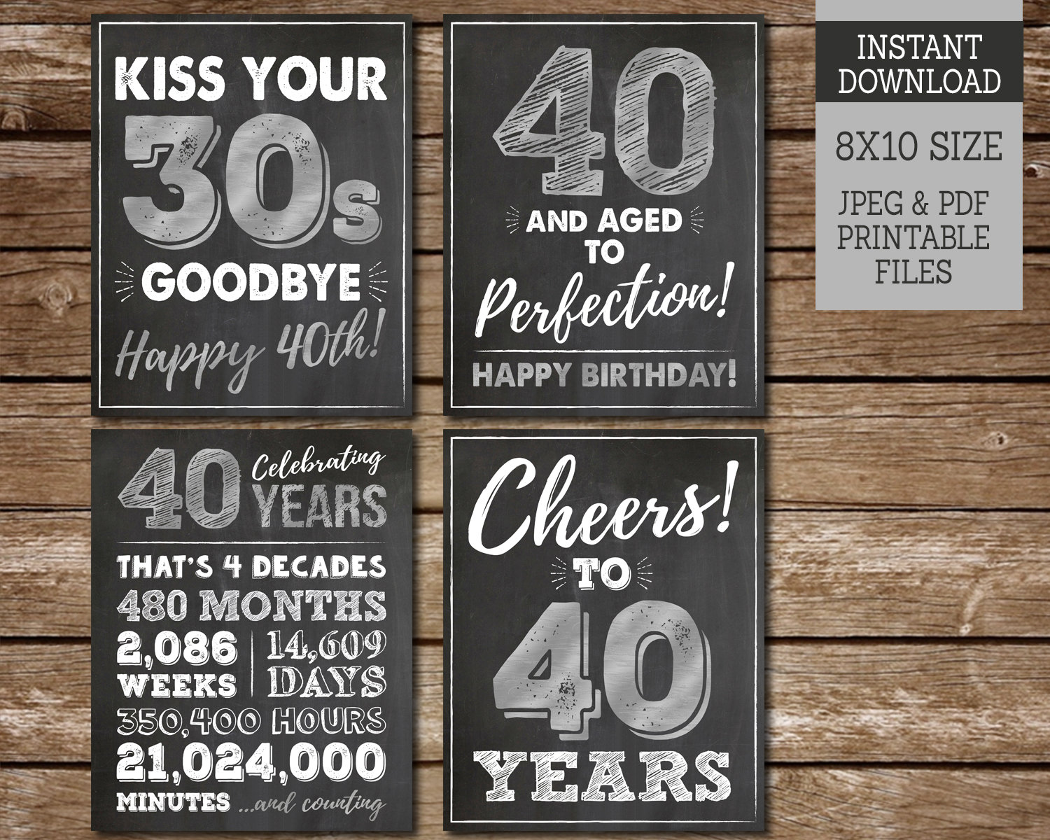 kiss-your-30s-goodbye-40-aged-to-perfection-happy-40th-birthday-printable-signs-cheers-to-40-years-silver-download-ms40-etsy for Cheers To 40 Years Free Printables Kiss Your 30s Goodbye, 40 Aged to Perfection, Happy 40th Birthday PRINTABLE Signs, Cheers to 40 Years, Silver, Download MS40 - Etsy for Cheers To 40 Years Free Printables