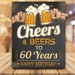 Cheers and Beers to 60 Years Printable Sign 60th Birthday - Etsy