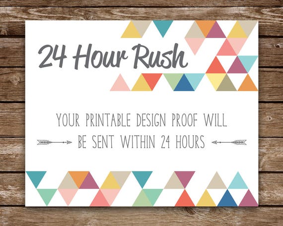 24 Hour Rush Delivery | Printable Proof Sent within 24 hours | Any Birthday Printable Digital File Il_570xn