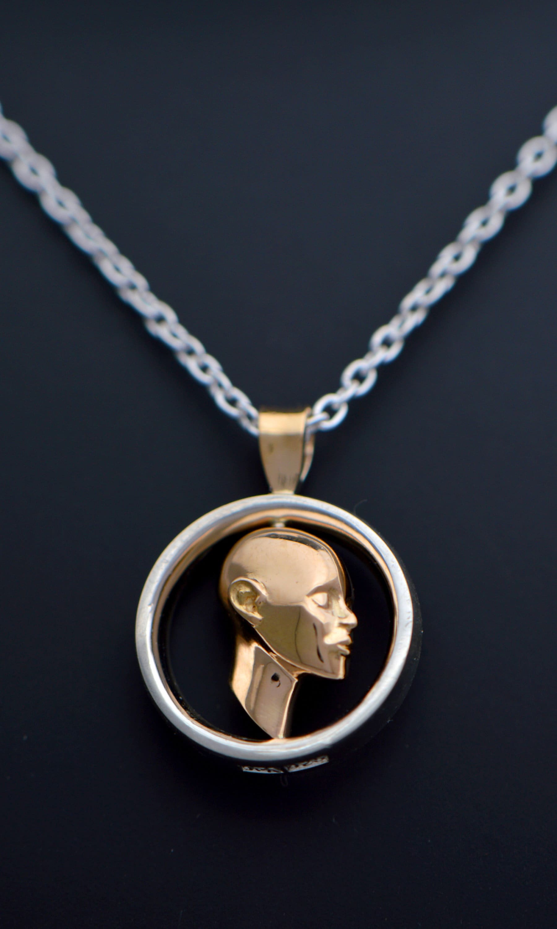 Statuesque Petite Pendant. Gold Statue. Moving Jewelry. Alive Etsy