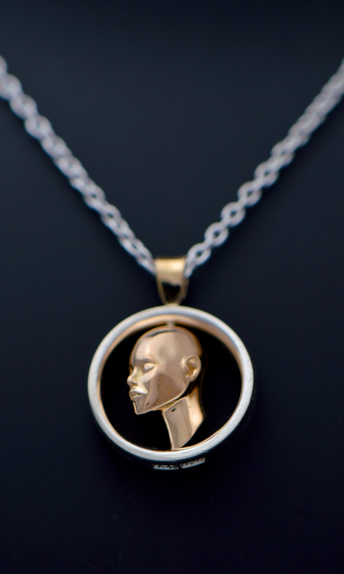 Statuesque Petite Pendant. Gold Statue. Moving Jewelry. Alive Etsy