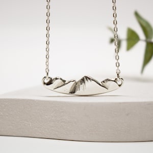 Medium 4 Peak Mountain Necklace - Sterling Silver