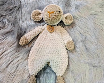 Sheep - Sheep - Snuggler - Cuddly Cloth - Chenille Yarn - Crochet - Plushy - Gift - Crochet - Cuddly Toy - Companion - Comforter - Baby