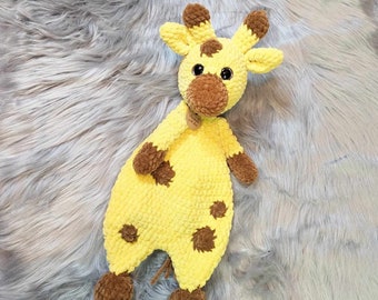 Griaffe - Snuggler - Kuscheltuch - Chenille Garn - Häkeln - Plushy - Geschenke - Crochet - Kuscheltier - Begleiter - Tröster  - Babydecke