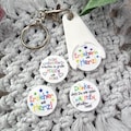Shopping cart chip - cart releaser - educator with heart - educator - thank you - choice of motif / color - gift - kindergarten - daycare - farewell product logo