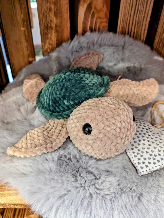 Tortue Schildi Fil chenille Crochet Peluche Choix de couleurs Cadeaux  Crochet Peluche Compagnon Créature marine Enfants -  France