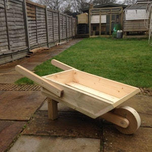 Wooden wheelbarrow