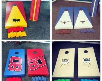Cornhole Board, Handpainted, Outdoor Activity Game