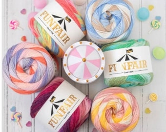 Emu Funfair Swirl Yarn Cake, 150g, Knitting, Crochet