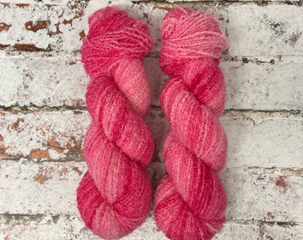 Hand Dyed Superwash Merino Boucle DK Yarn Wool, 100g/3.5oz, Hot Mess