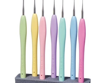 Clover Amour Steel Crochet Hook, sizes 1mm-1.75mm