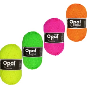 Opal Uni Neon 4 Ply, Sock Yarn, Wool image 1
