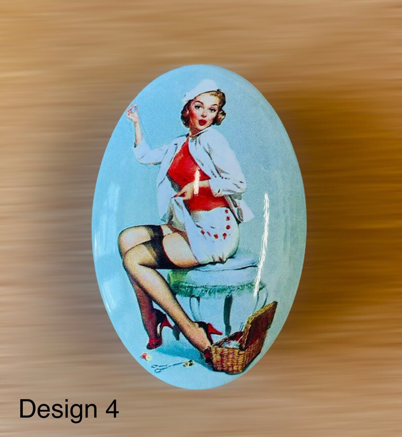 Vintage Style Collectible Sewing Tin, Progress Keepers, Happy Hooker, Knitting Crochet, Knit, Crocheting, Gift Design 4