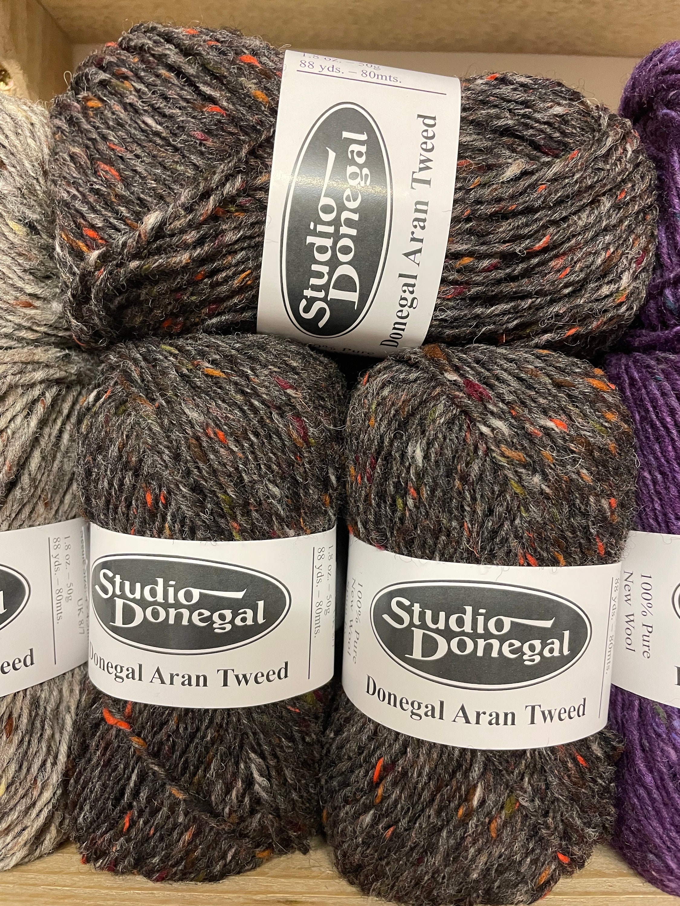 Studio Donegal, Donegal Aran Tweed, Aran, Worsted, 50g