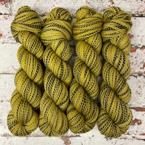 Hand Dyed Superwash Zebra Sock Yarn, 100g/3.5oz, Chicken Licken
