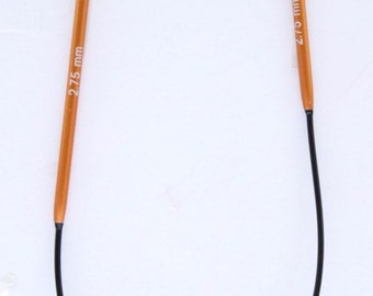 KnitPro Zing Fixed Circular Knitting Needles 25cm, Sizes 2mm - 4mm