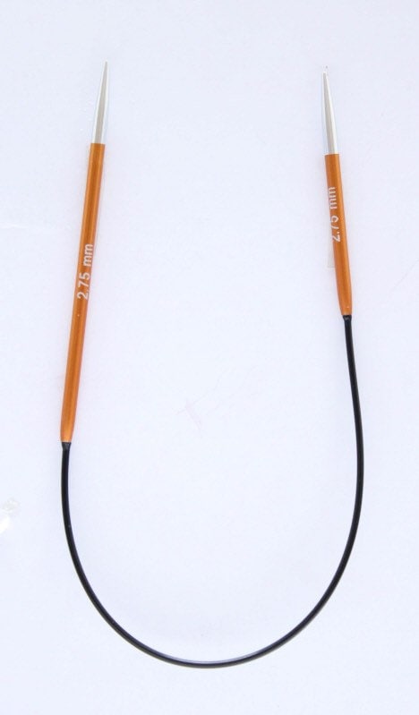 KnitPro Zing Fixed Circular Knitting Needles 25cm, Sizes 2mm - 5mm