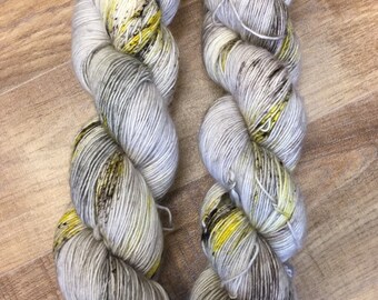 Hand Dyed Superwash Merino Single Ply Fingering Yarn, 100g/3.5oz, Ida