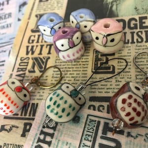 Ceramic Owl Knitting Crochet Stitch Marker, Progress Keeper