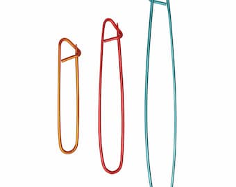 Sujetadores de puntos de aluminio de KnitPro, para tejer, hacer ganchillo y sujetar puntos.