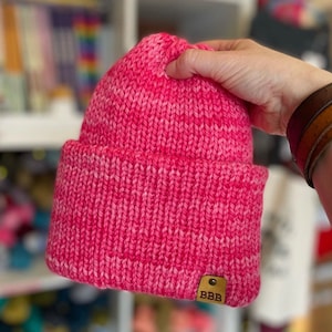 Big Brim Beanie, Handmade Knitted Hat, Adult Beanie Hat, One Size