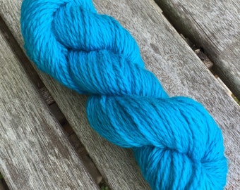 Hand Dyed Superwash Merino Aran/Worsted Yarn Wool, 100g/3.5oz, Tonal/Semi-Solid, 'Neptune'