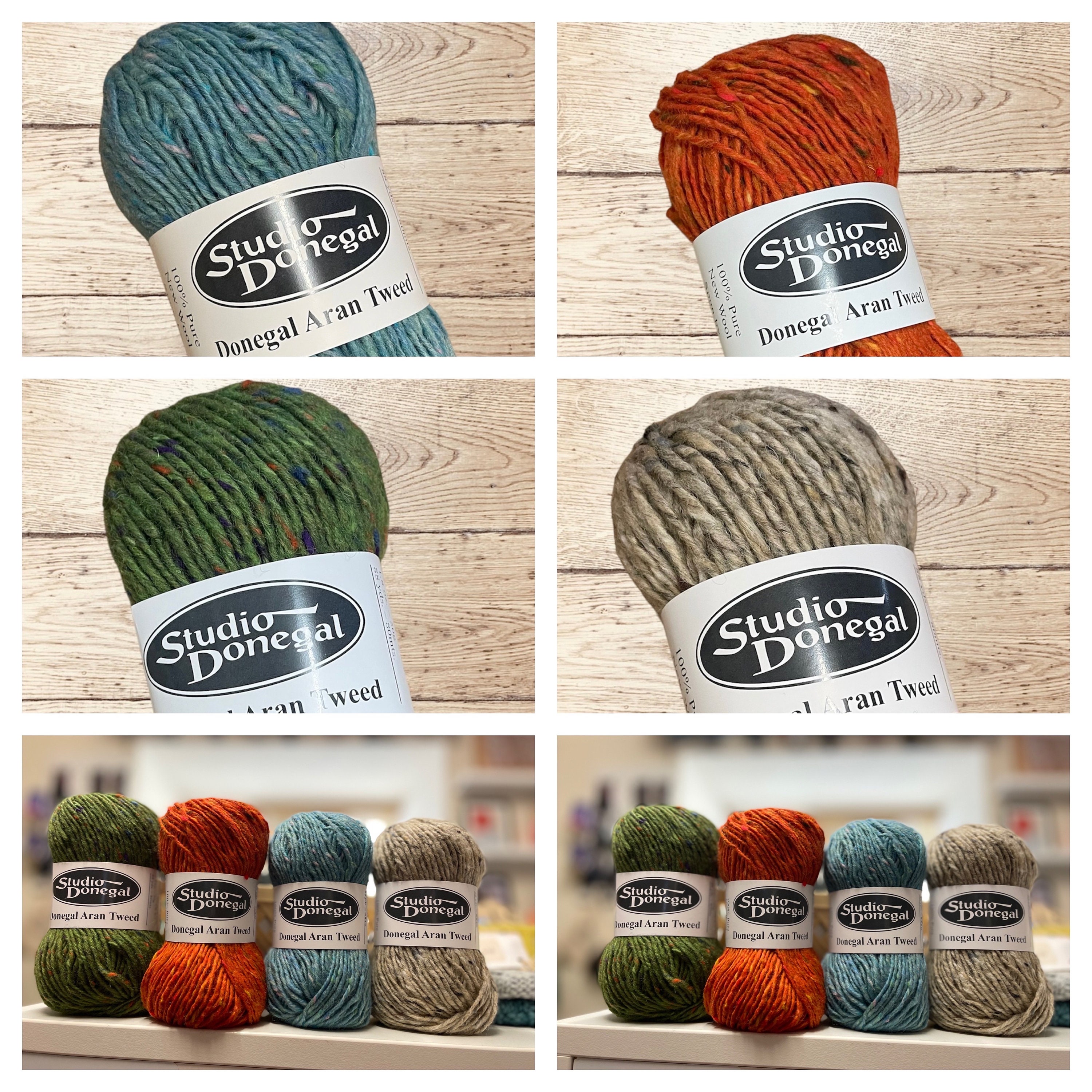 Studio Donegal, Donegal Aran Tweed, Aran, Worsted, 50g