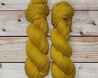 Hand Dyed Superwash Bluefaced Leicester/Corriedale DK/Light Worsted Yarn Wool, 100g/3.5oz, A Rumour of Pineapple Chunks