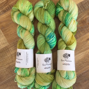 Hand Dyed Superwash Merino Nylon Titanium Sock Yarn, 100g/3.5oz, I&#39;ll Have What She&#39;s Having