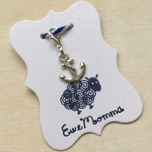 Anchor Progress Keeper, Knitting Crochet Stitch Marker, Zipper Pull