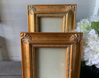 Vintage Gold Picture Frame, Vintage Wood Frame, Farmhouse, Shabby Chic Frame, Picture Frame, Vintage Frame, 5x7