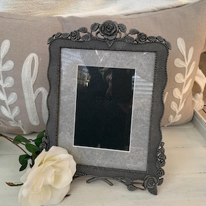 Vintage Metal Picture Frame, Wedding Decor, Reception Signs, Centerpieces, Vintage Vanity