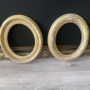 Vintage Picture Frame, Farmhouse, Cottage Frame, Empty Picture Frame, Vintage Ornate Oval Picture Frame Photo