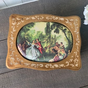 Vintage Sewing Box, Wood Sewing Box