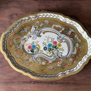Vintage Metal Tray BaretWare English Metal Vanity Display Barware Metal Tray