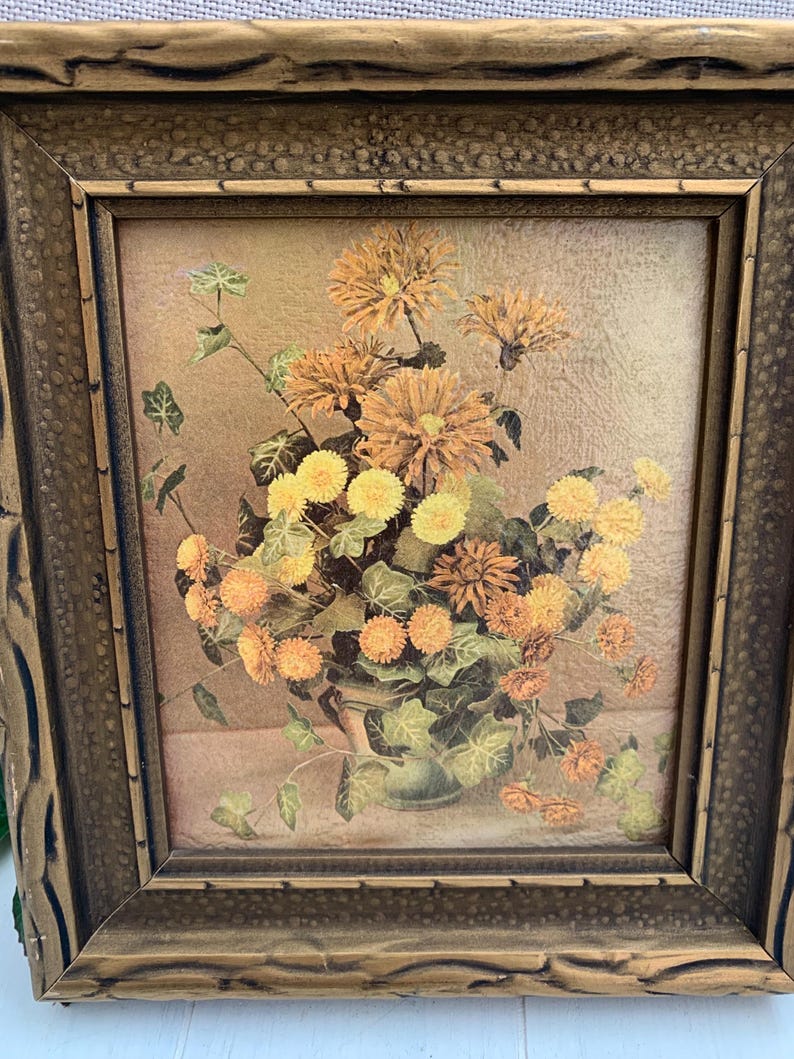 Small Vintage Picture, Vintage Gold Frame, Vintage Wall Decor Etsy