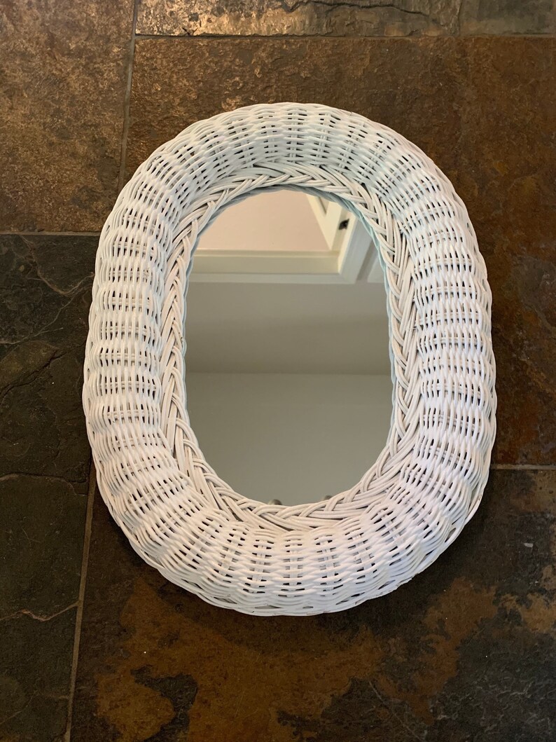 Vintage Wicker Mirror Wicker Wall Decor Boho Decor Cottage Decor - Etsy