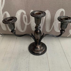 Decorative Silver candelabra for 3 candles